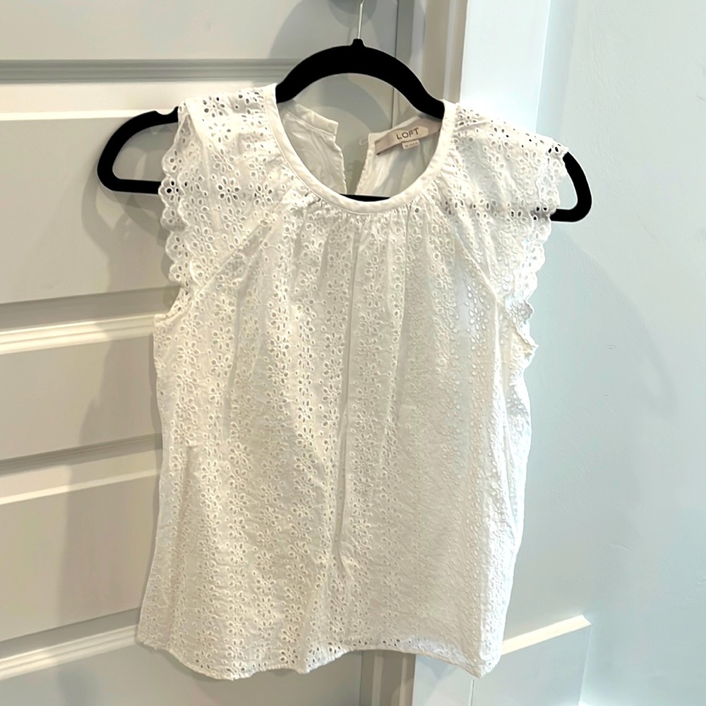 Ann Taylor Loft White Shirt - XS